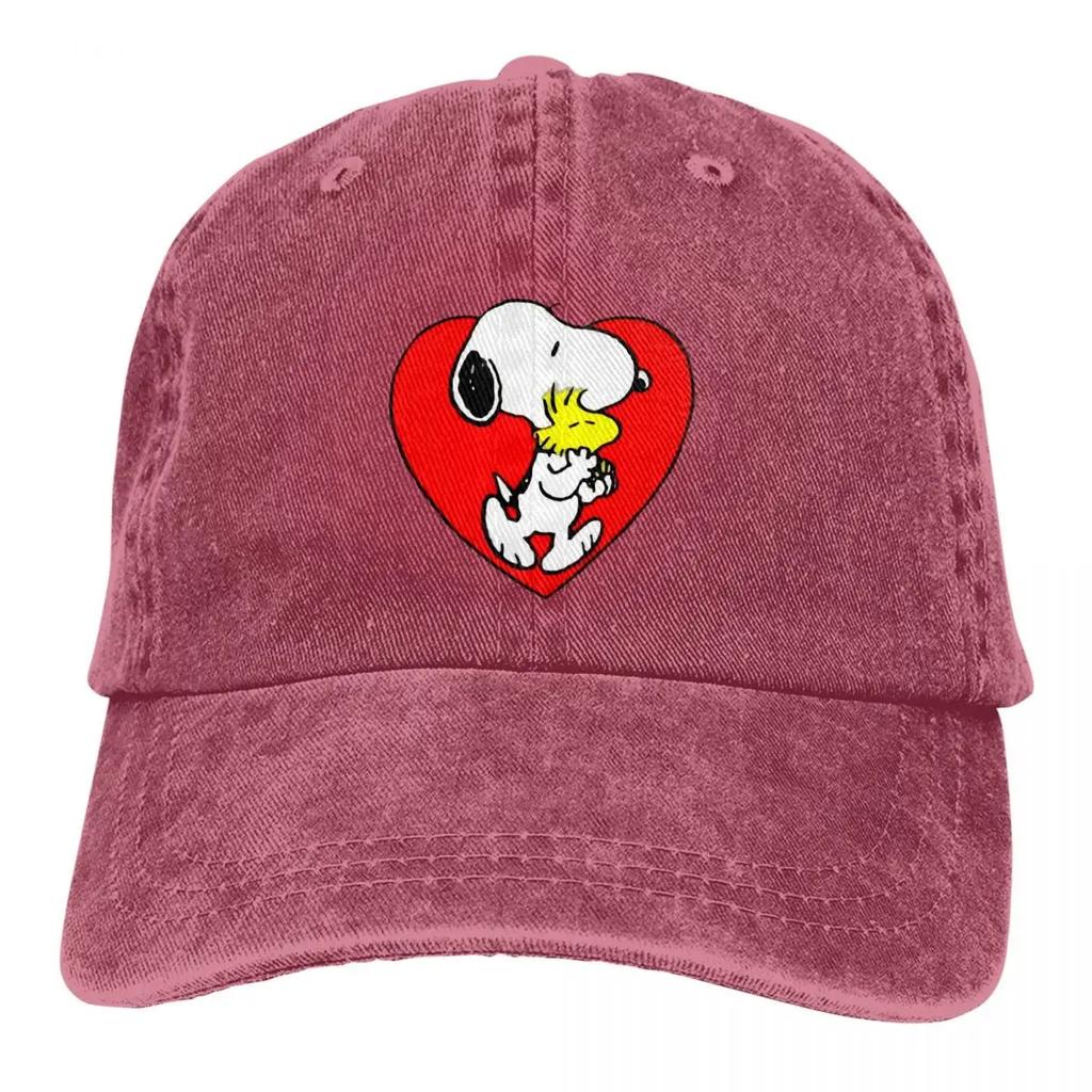 Kawaii Cartoon Herz Baseballkappe für Männer Frauen Used Gewaschene Kappe Comic Outdoor Alle Jahreszeiten Reisekappen Hut