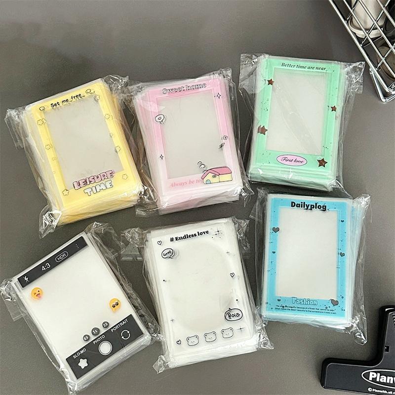 50Pcs Cartoon Small Card Case Star Photo Protection Card Film Packaging Bag Waterproof Anti-Fouling Transparency Photo Album