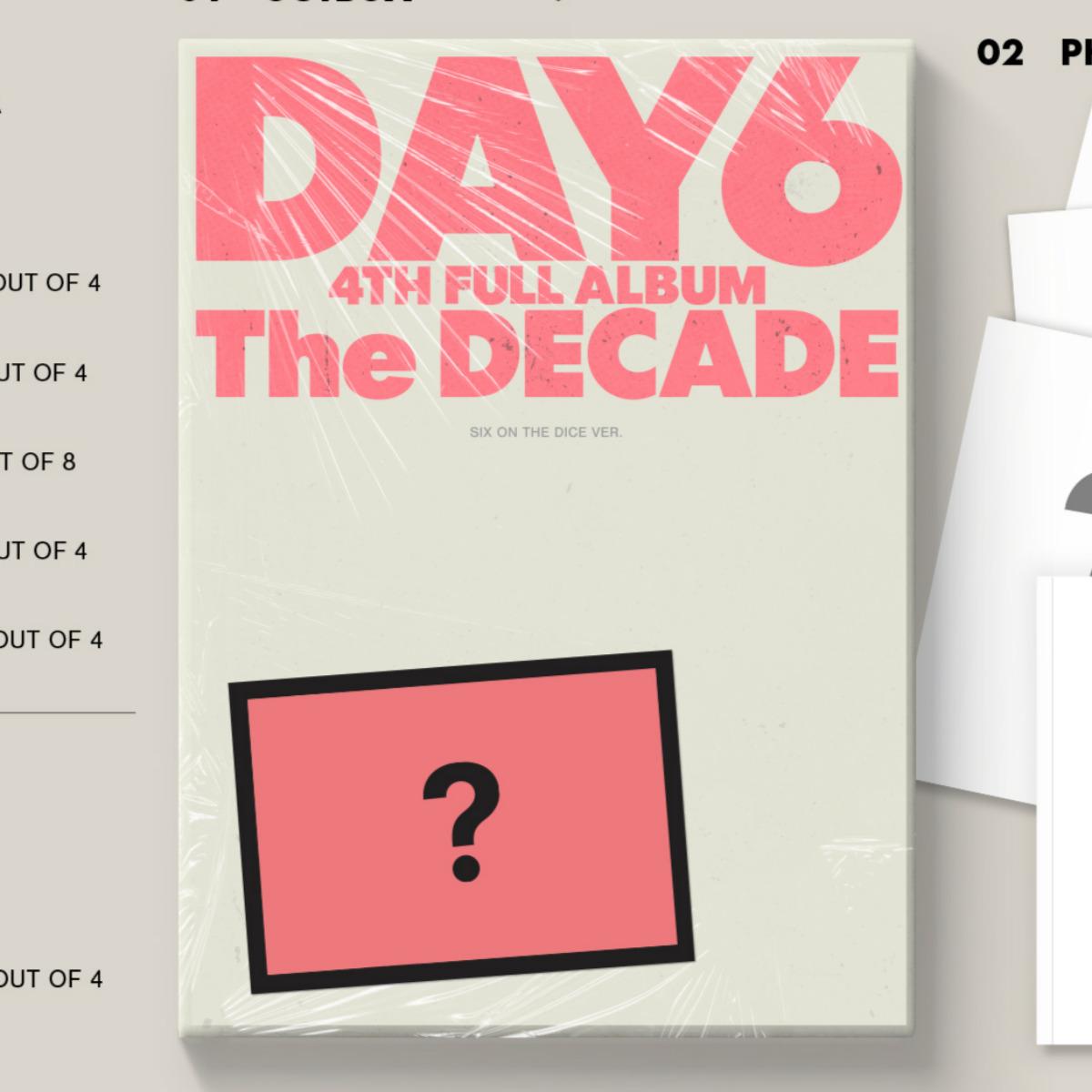 DAY6 - The DECADE / 4th Full Album SIX ON THE DICE ver.