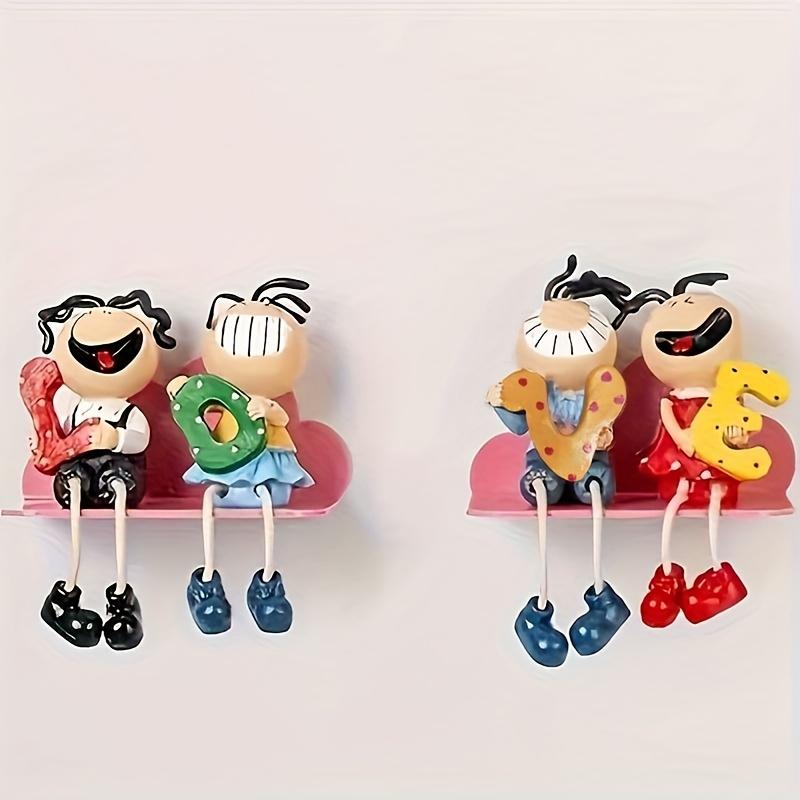 LOVE Sanmao Hanging Doll Resin Crafts - Cartoon Ornaments for Kids' Room, Wedding Gifts & Living Room Bedroom Home Decor