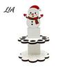 Wooden Money Gift Display Christmas Holder Ornaments with 10 Holes, Snowman Santa Claus Tree Cute Holiday Character Decor Cash Holder, Rack