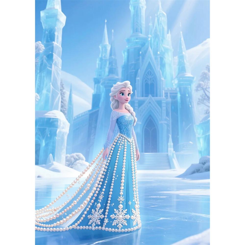 

Disney Elsa Pearl Art Creative Pearl Style Artwork 5D DIY Pearl Embroidery Mosaic Cross-Stitch Kit for Home Decor 30x40