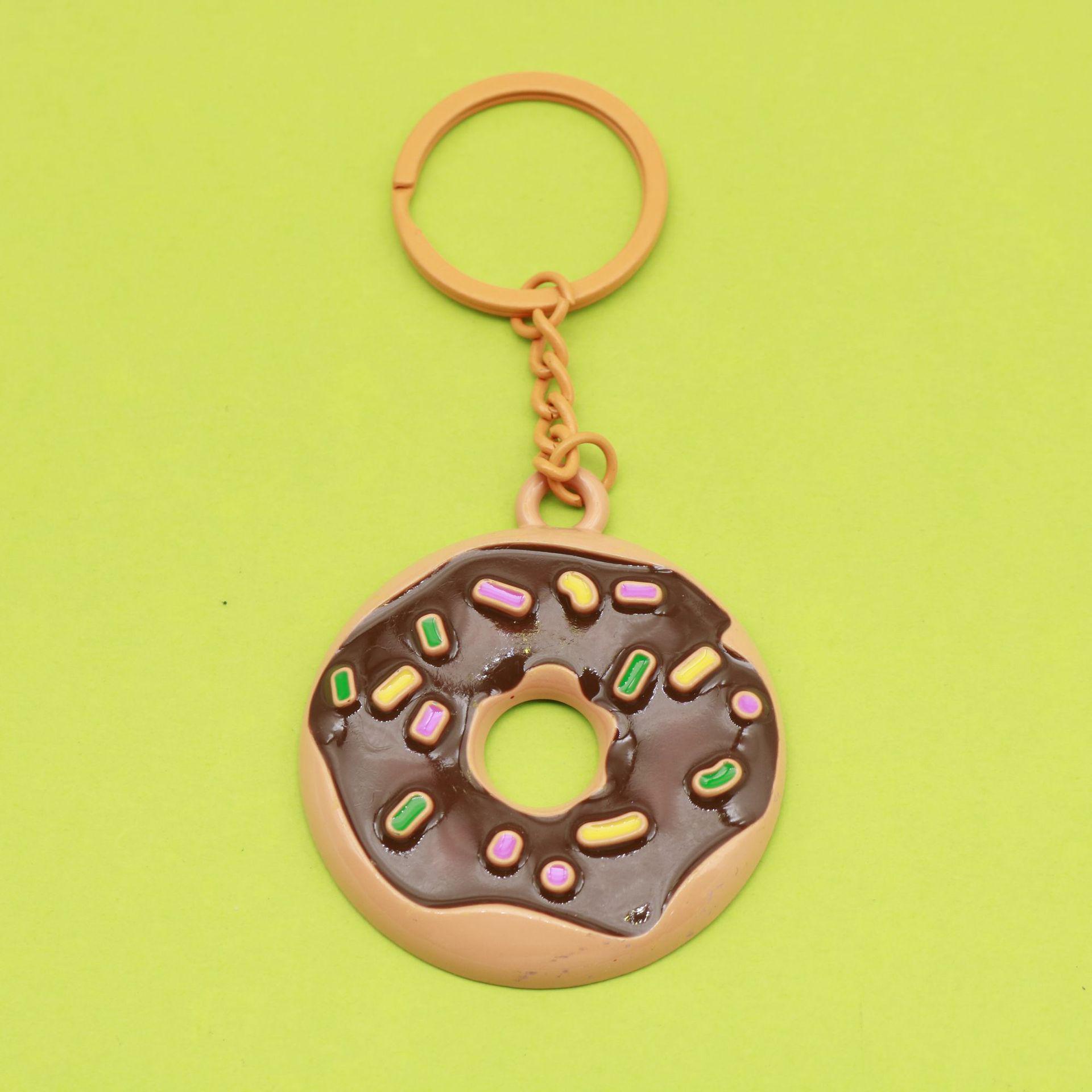 Dopamine Alloy Donut Keychain Pendant