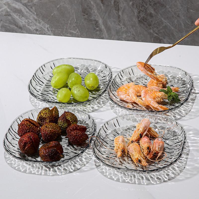 8PCS Set Snack Bowls Fruit Plate Bone Spitting Dish Candy Dessert Plates Lightweight Serving Tray For Everyday Meals Party