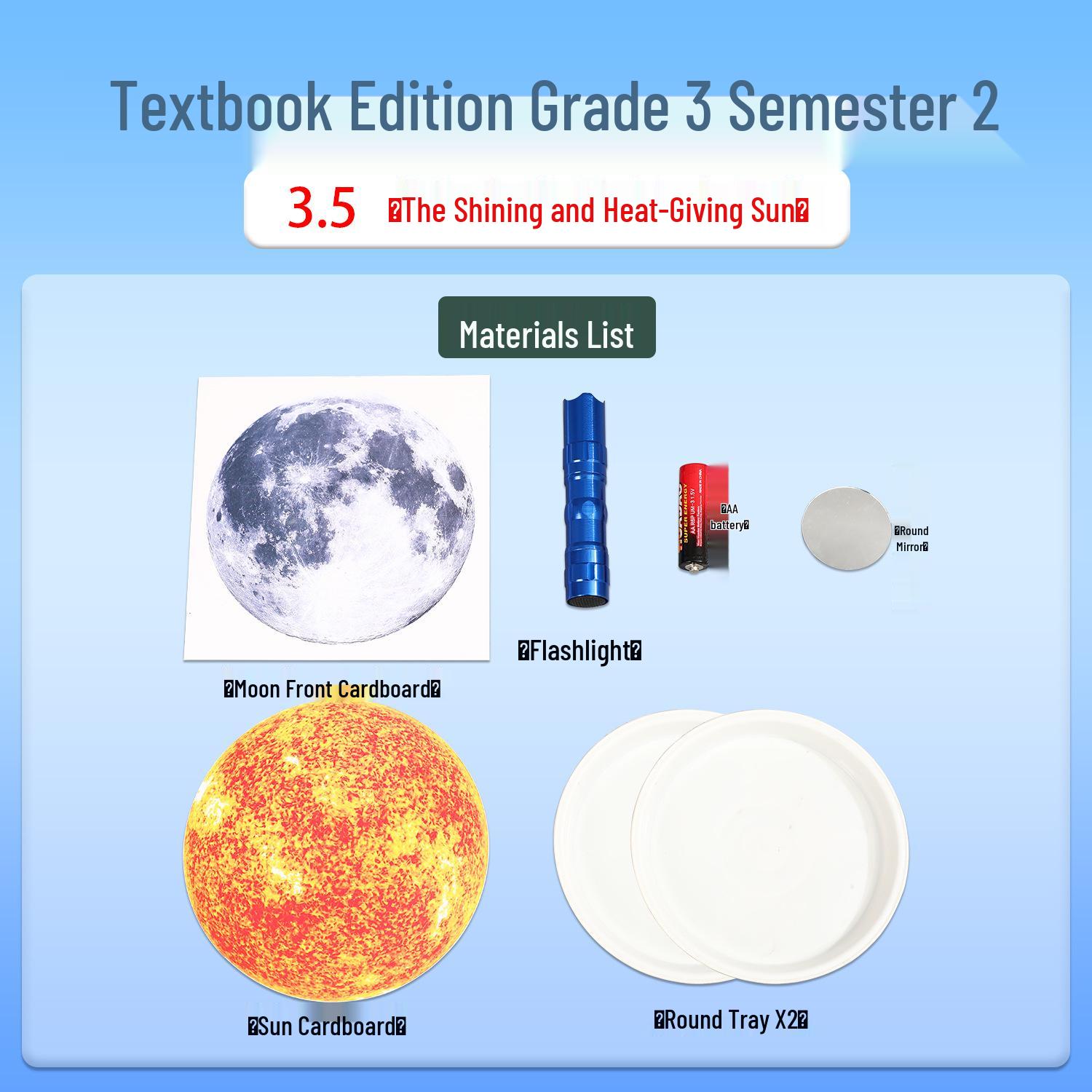 Third Grade Science Kit: Sun Experiments & Craft Materials