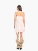 Korean Style Irregular Ribbon Layered V-Neck White Camisole Dress