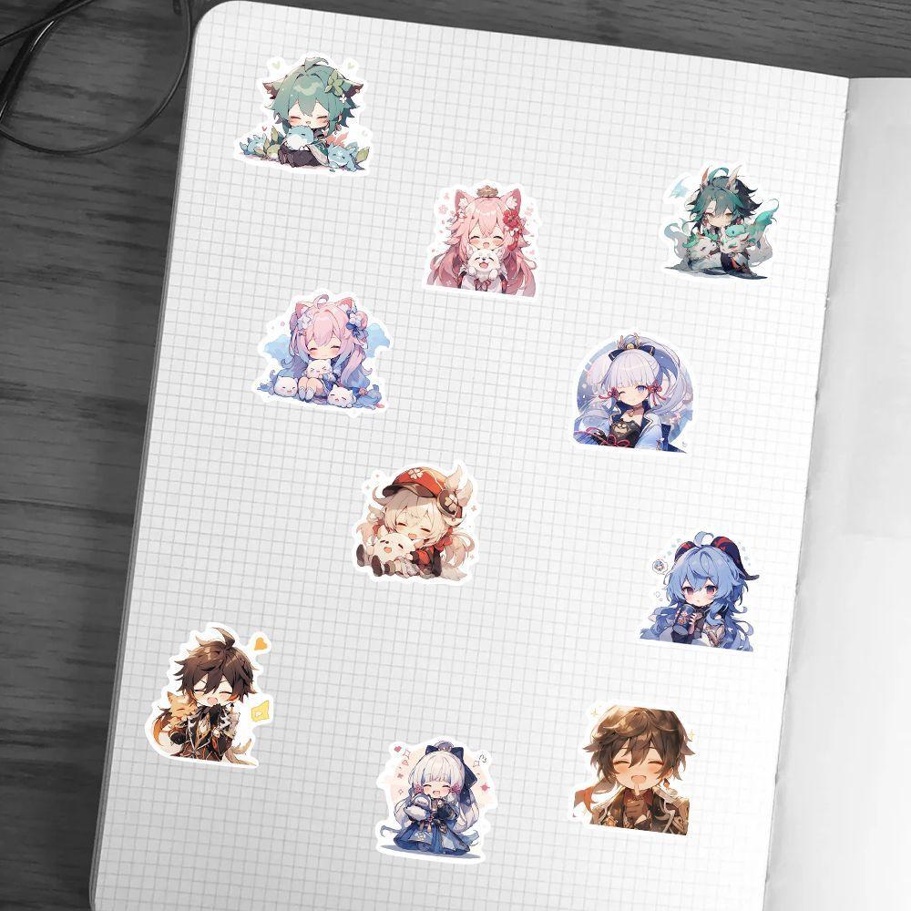 Стикеры Геншин Импакт Genshin Impact стикерпак наклейки набор наклейок 100 шт