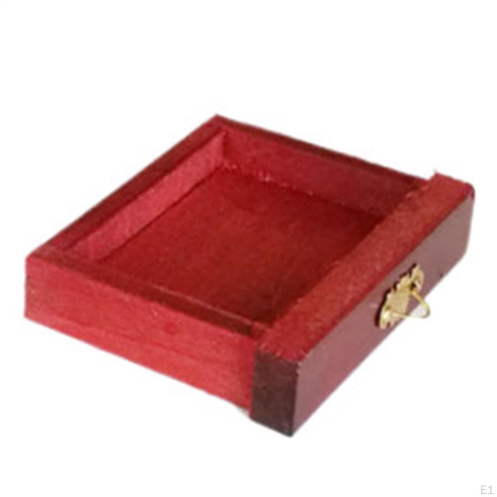 1:12 Scale Dollhouse NightStand, Wooden Night Stand Miniature Bedside Cabinet for Micro