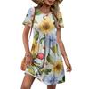 Dresses For Women Short Sleeve O Neck Casual Dresses Waist Maternity Dress With Pockets