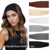 New Euro-American Elastic Sports Headband: Solid Color Sweat-Absorbent Yoga Headscarf and Hair Tie Accessory.