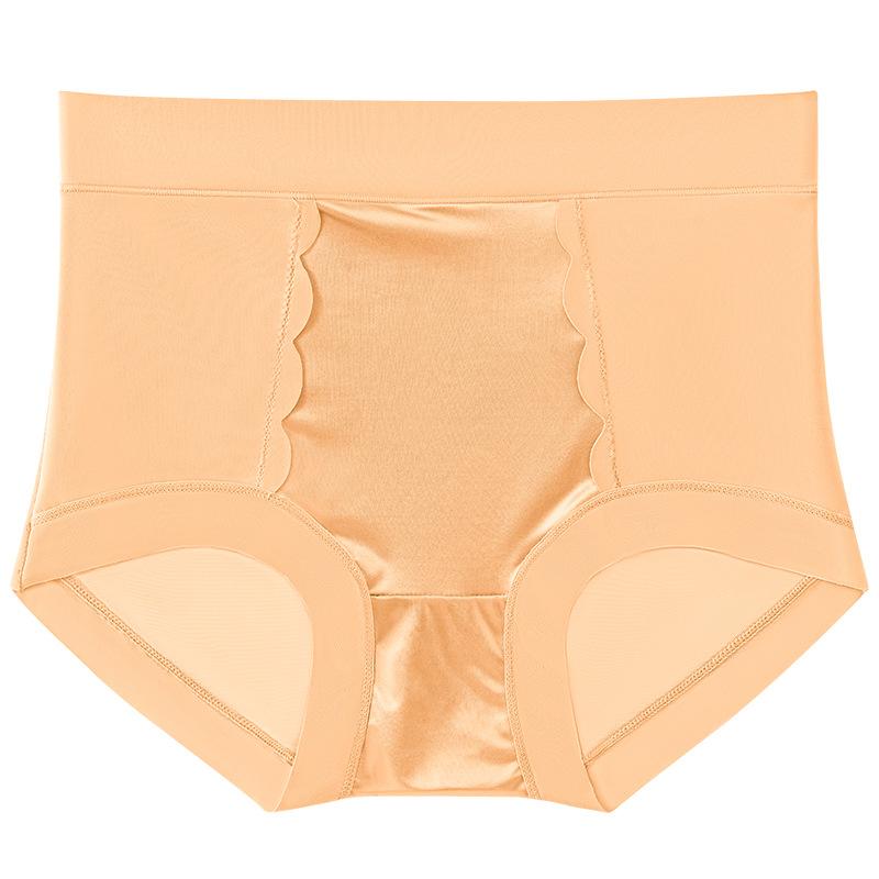 Plussize Ladies Summer Light Ice Silk No Trace Breathable Soft Comfortable High Waist Briefs