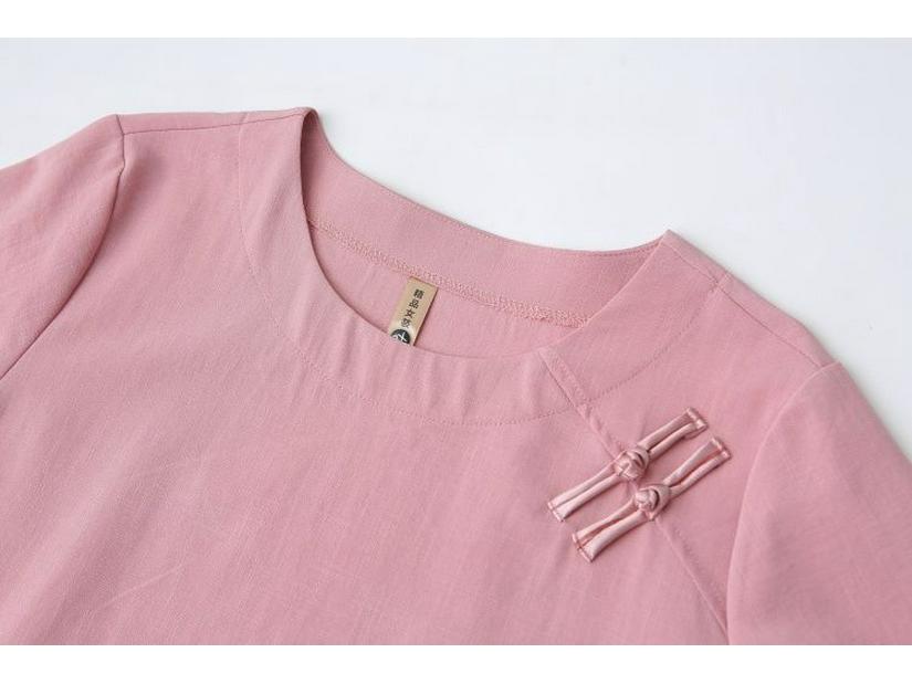 Mom's Summer Casual Chinese-Style Short Sleeve Outfit - 2026 Middle-Aged & Elderly Women's Wear