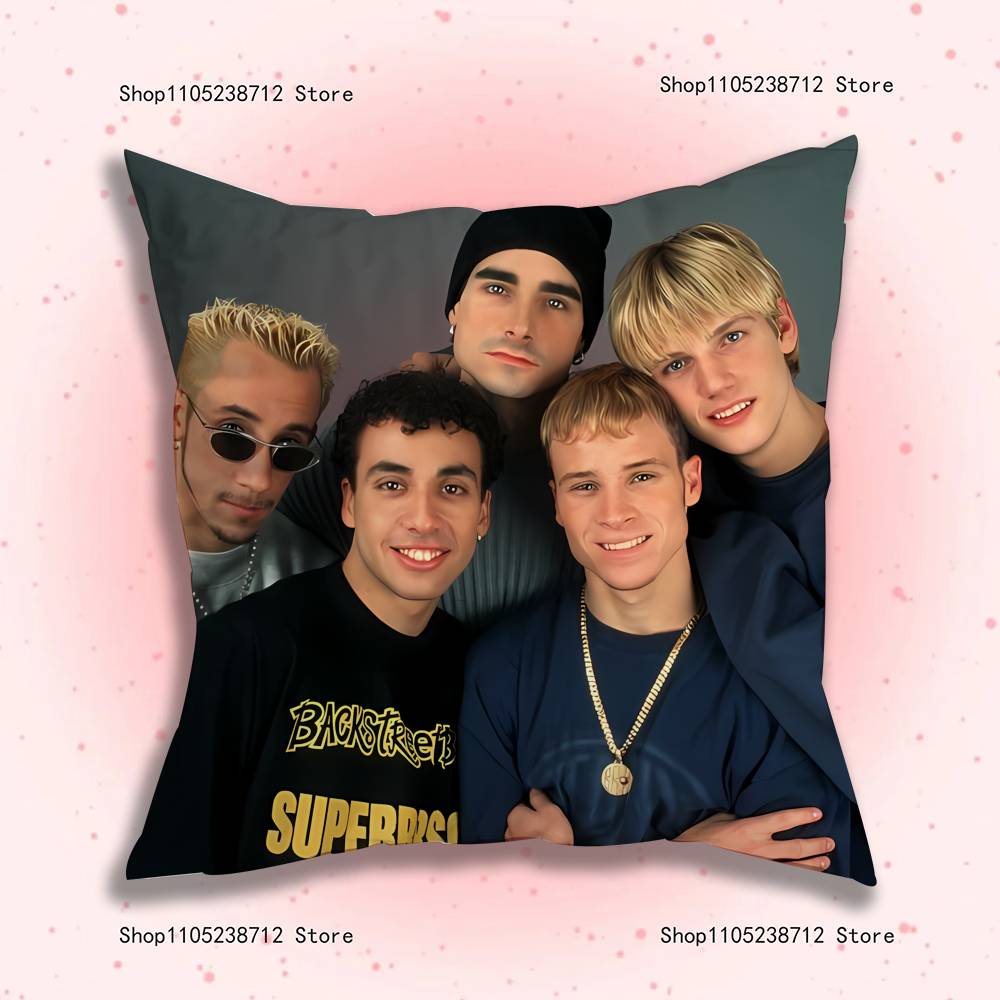 B-Backstreet Boys BSB Federe Cuscino Cartone Animato Divano Decorativo Casa Stampa Double-sided Peluche Corto Carino Copricuscino