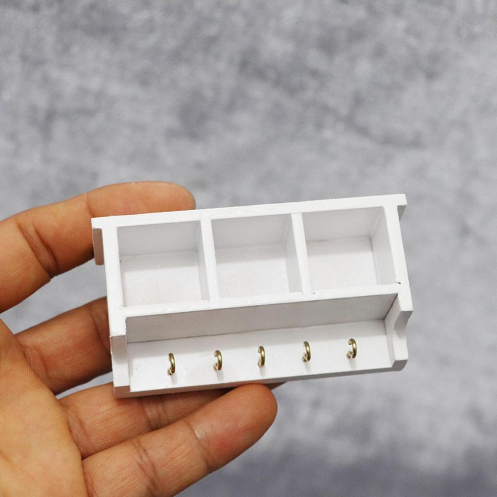 1:12 Miniature Dollhouse Storage Shelf Model Display Pretend Play Rack