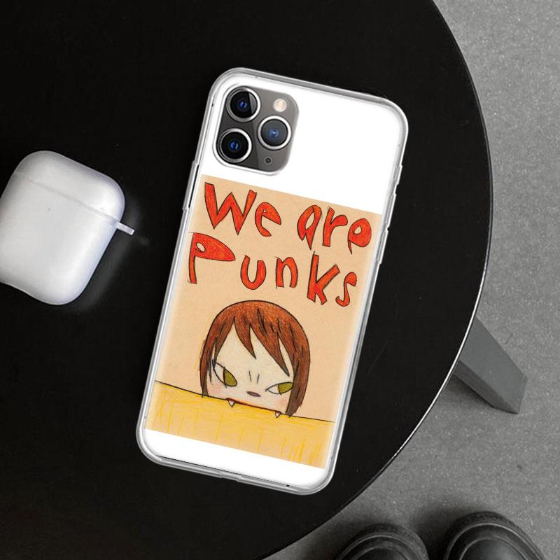 Y-Yoshitomo Nara Telefoonhoesje Cover voor iPhone 11 12 13 Mini 14 15 Plus 16 Pro Max 17 Air 7 8 + SE Kunst Gepersonaliseerde Fundas 11 12 13