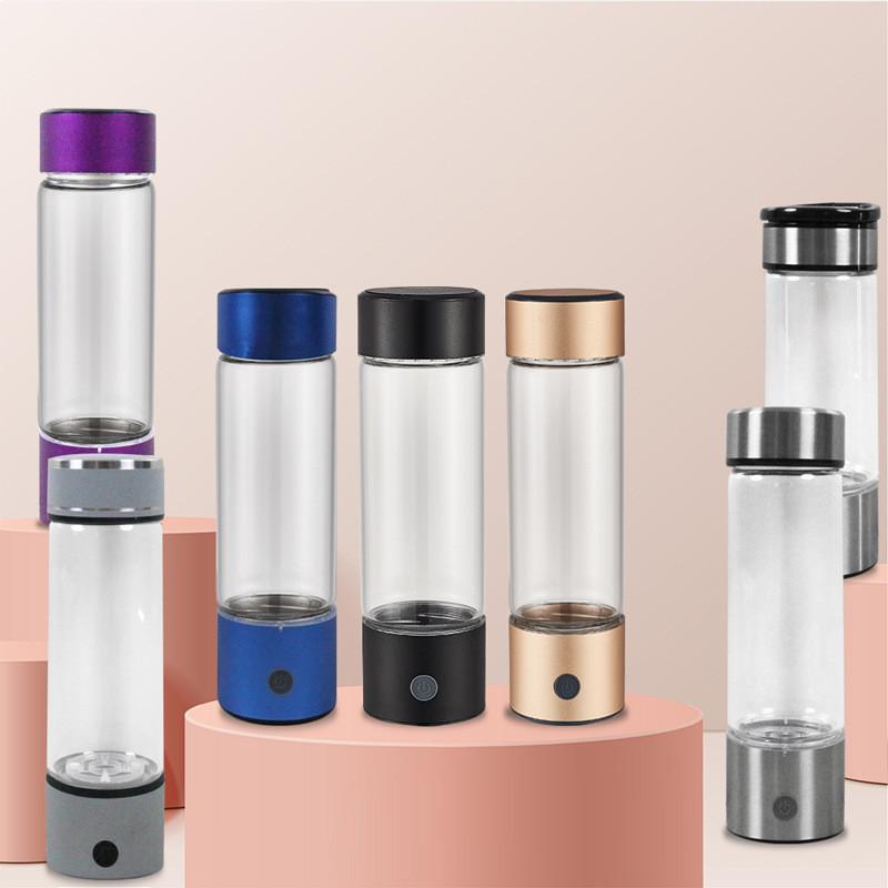 

420 мл портативная мембранная сепарационная чашка для воды, богатая водородом, чашка для здоровья, интеллектуальная чашка для воды с высоким содержанием боросиликатного стекла, производящая водород синий