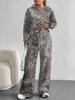 Camouflage European and American Autumn and Winter Casual Long-sleeved Suit Women's Hooded Sweater Trousers Two-piece Set