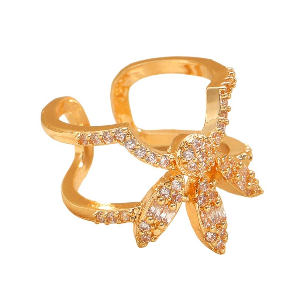 Metal Zircon NailCap Ring Silver Color Detachable Nail Ring Retro Sweet Nail Ring  Manicure Color-3