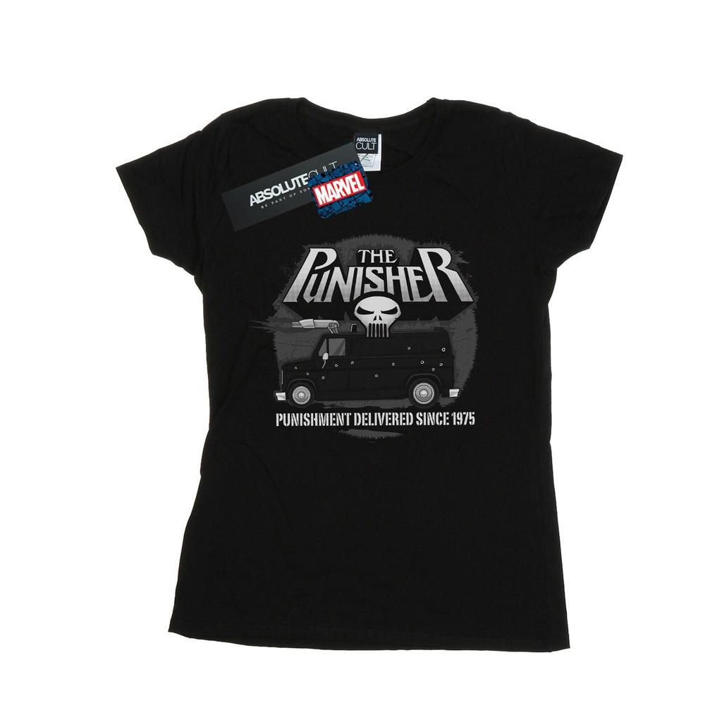 Marvel Womens/Ladies The Punisher Battle Van Cotton T-Shirt