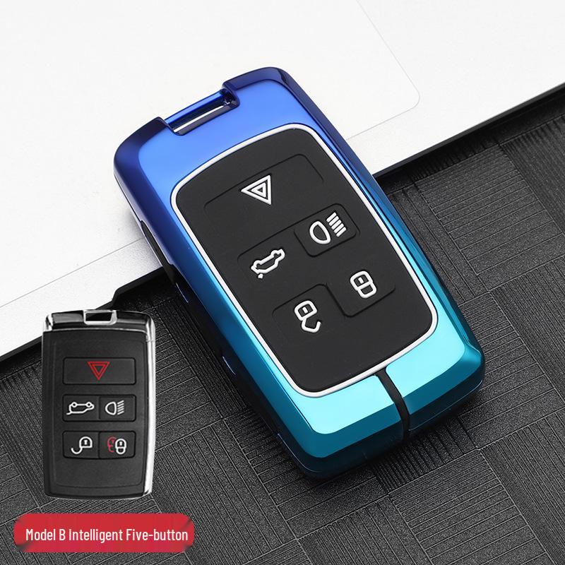 Premium Metal Protective Shell for Jaguar Key - Compatible with XFL/XEL/XJL/FPACE; High-End Men's Key Case with Buckle