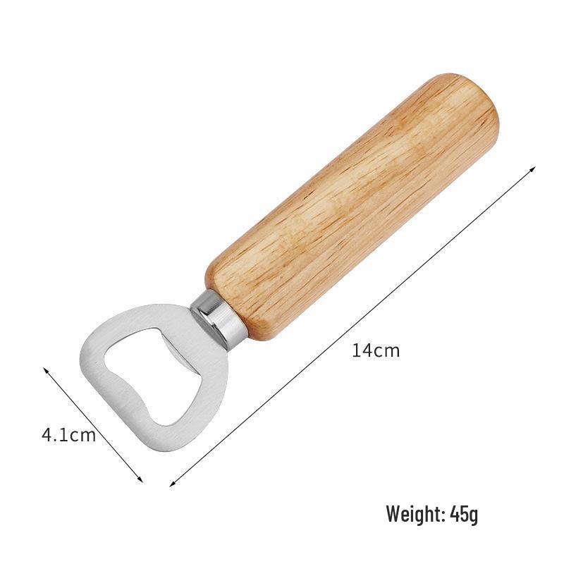 Wooden Handle Multi-functional Beer Bottle Opener with Stainless Steel