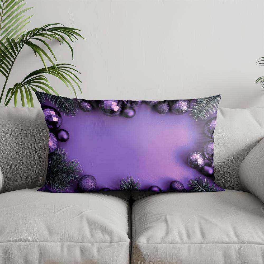 Home Decor Christmas Stars and Snowflakes Pillow Suitable For Sofa Bedroom Car Pillow Cover Cushion Rectangular Back Cushion