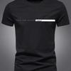 Summer Men's 100% Pure Cotton Casual Sports Loose Oversized Simple Letter Pattern Printed Round Neck Short Sleeved T-shirt Top
