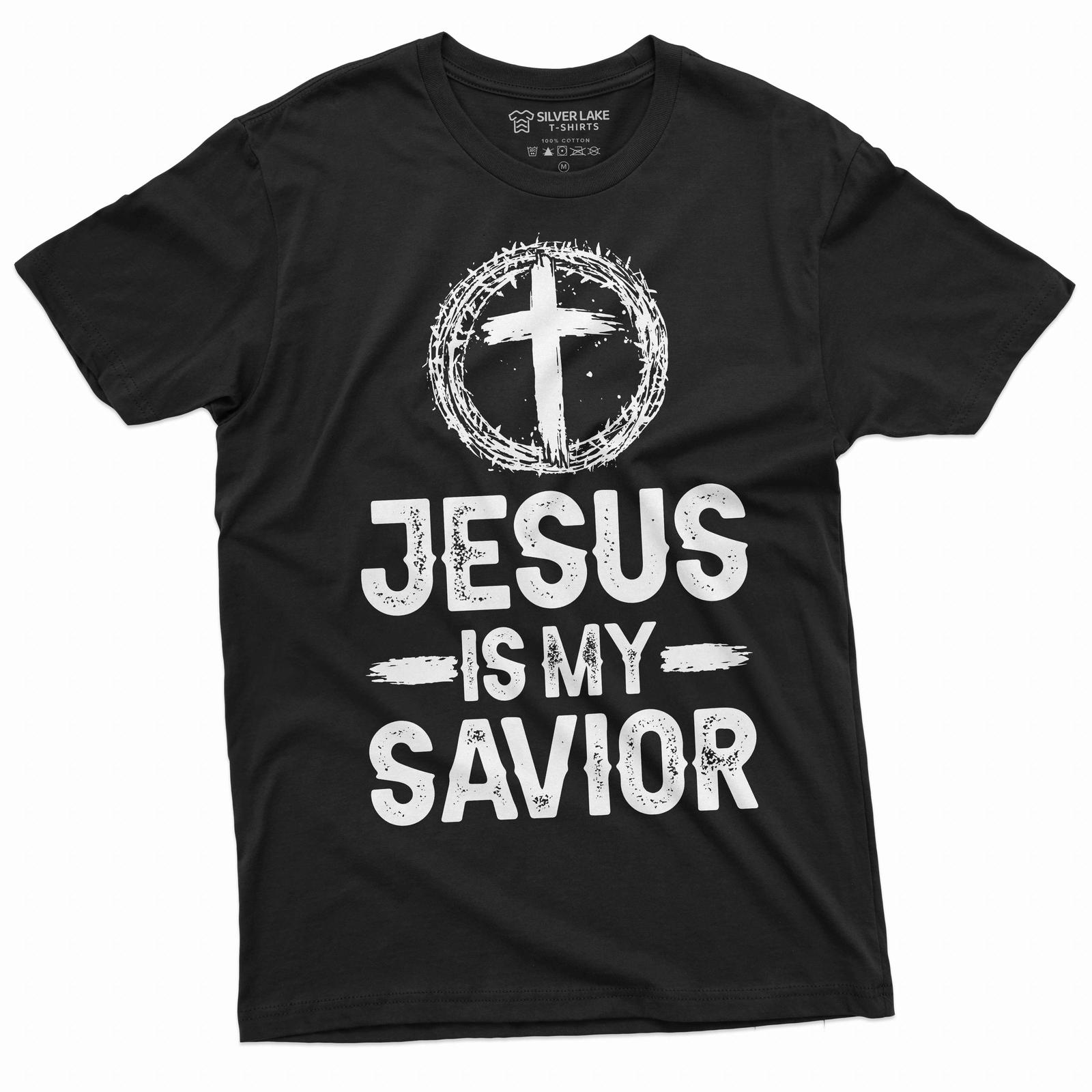 Jesus is my savior T-Shirt Mens Womens Tees Top Religious Jesus Christ Cross tee shirt Faith Shirts M