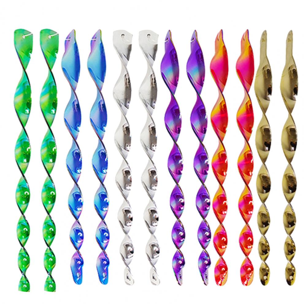 12pcs 30cm Colorful Wind Spiral Reflective Anti Bird Rod Reflective Hanging Bird Deterrent Rod Anti Bird Rod Birds Repellent Rod