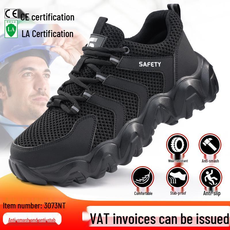 Women's Breathable Steel Toe Safety Shoes - Lightweight, Comfortable, Wear-Resistant, Anti-Smash & Anti-Puncture, Ideal for Summer Work.