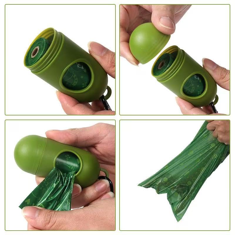 Yuni Muni Scented Poop with Removal Container and Lanyard Available in and Melon for Dogs and Pets 23 x 33 Bags, Odor-Free, Clip, Strawberry, Coffee,