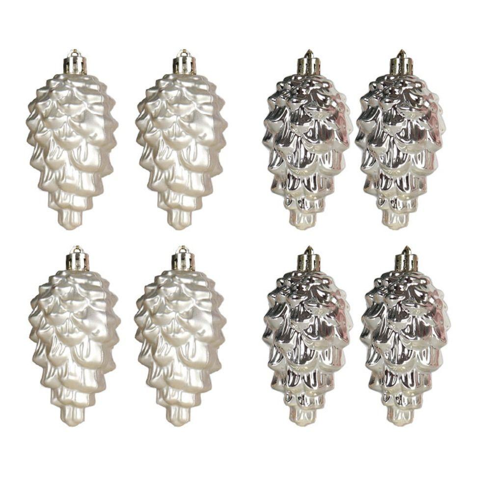 8PCS Bright/Matte Christmas Pinecone Pendant Hanging Christmas Decoration  Christmas