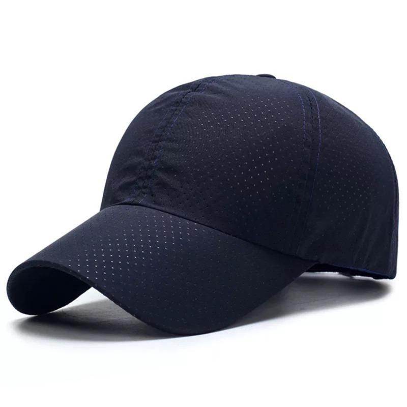 

Quicdry Baseball Cap Outdoor Sports Mesh Breathable Hat For Men Portable Hiking Fishing Sunbonnet Golf Adjustable Cap темно-сірий