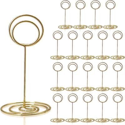 A84X-20Pcs - 3.35 Inch Place Card Holder Table Number Stands For Wedding Party Graduation Reception B