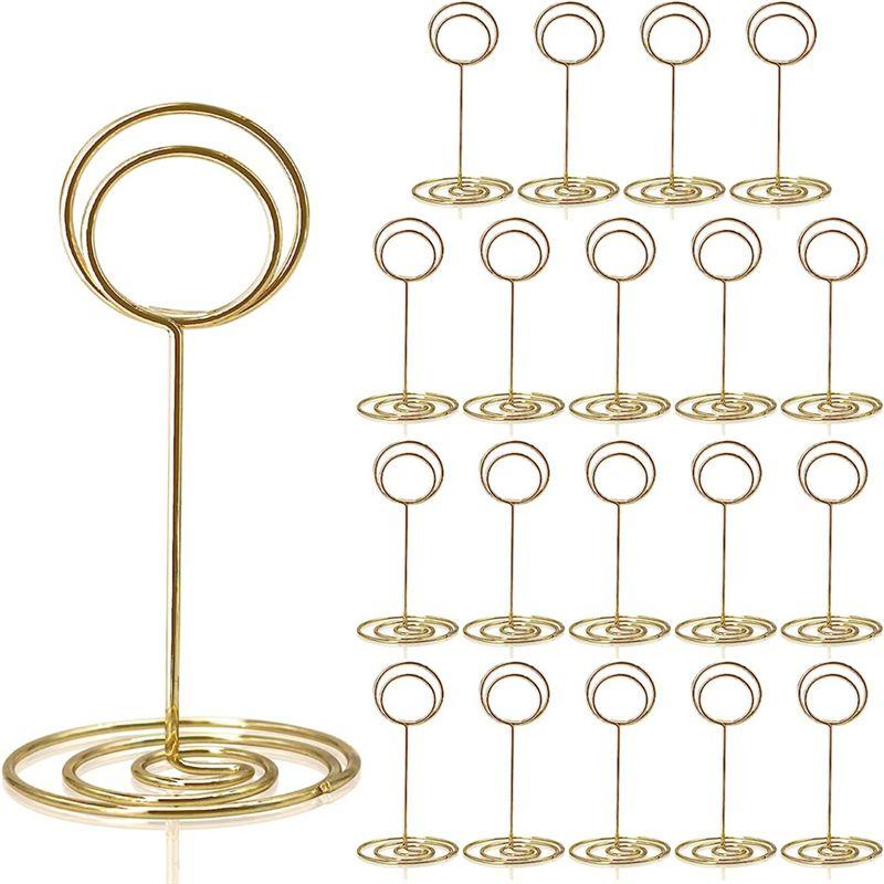 A84X-20Pcs - 3.35 Inch Place Card Holder Table Number Stands For Wedding Party Graduation Reception B