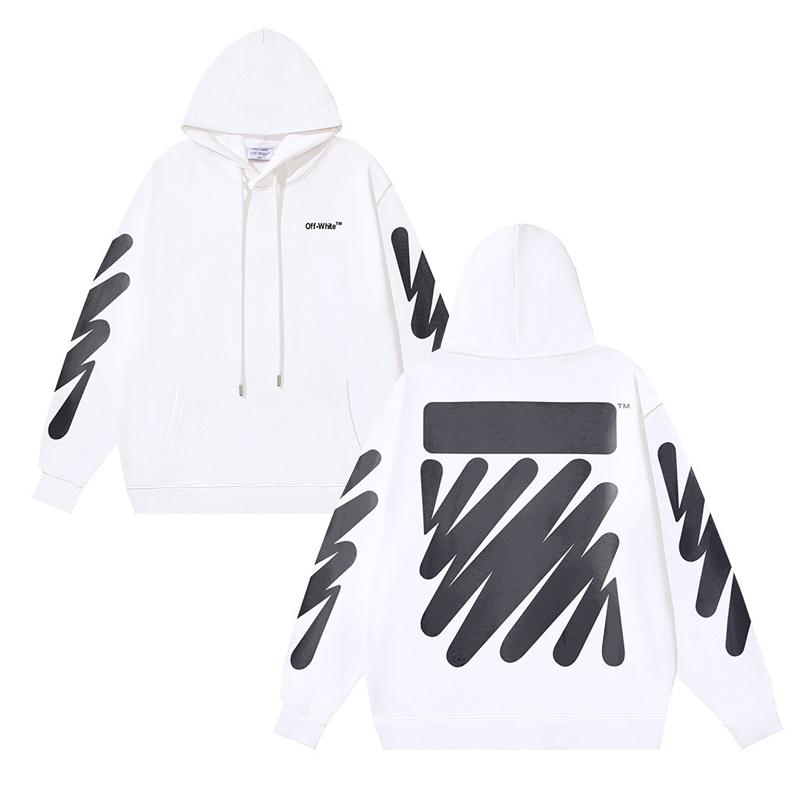1316 Off-White 2025 Autumn/Winter New Wave Line Slant Stripe Printed Hoodie Men's and Women's Hoodie