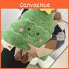 Soft Smiling Christmas Tree Plush Cushion With Pp Cotton For Cozy Home Decor