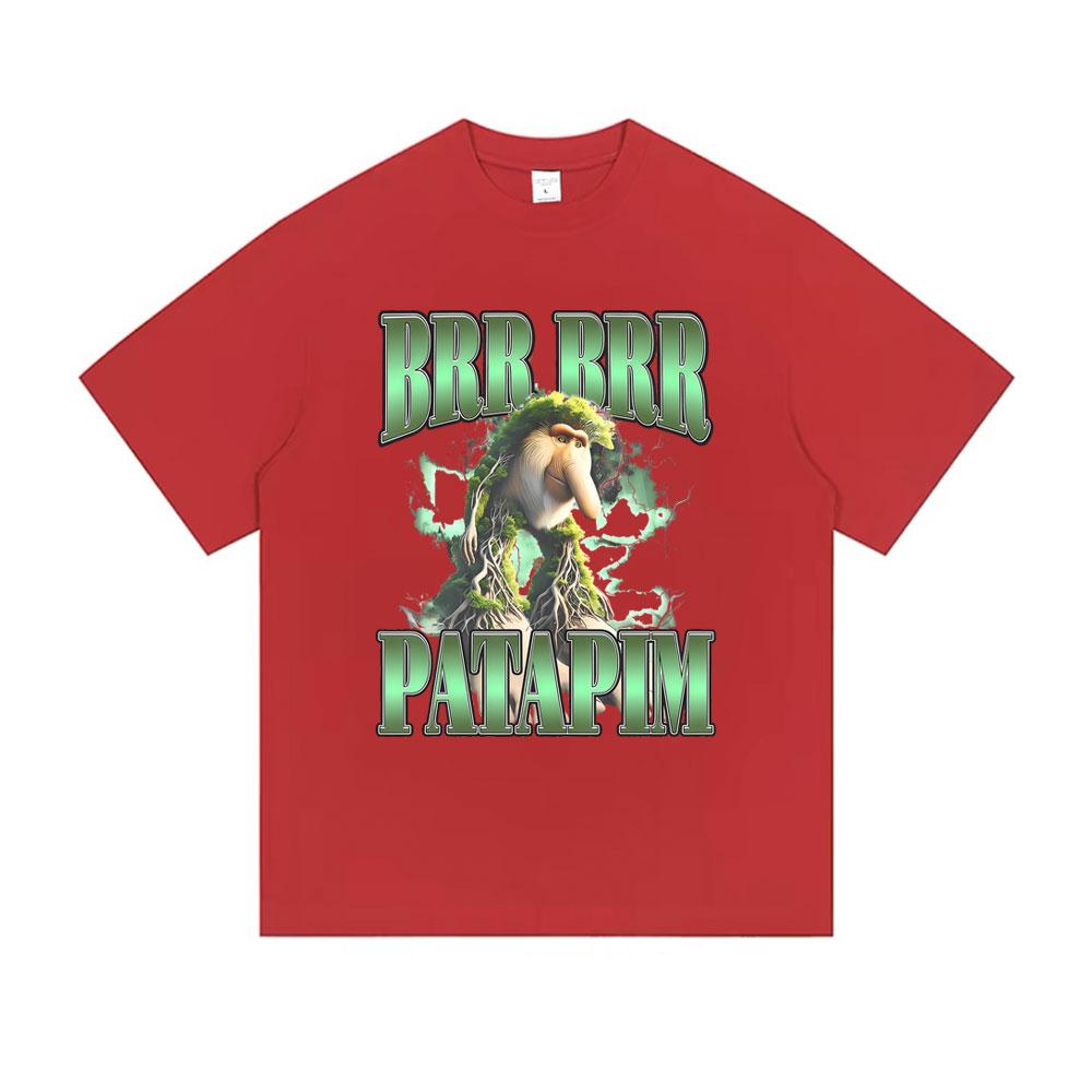 

Italian Brainrot Brr Brr Patapim Tshirt Cartoon Funny Meme Tshirt Summer Men Women Casual Humor Streetwear Male Fashion Tees S