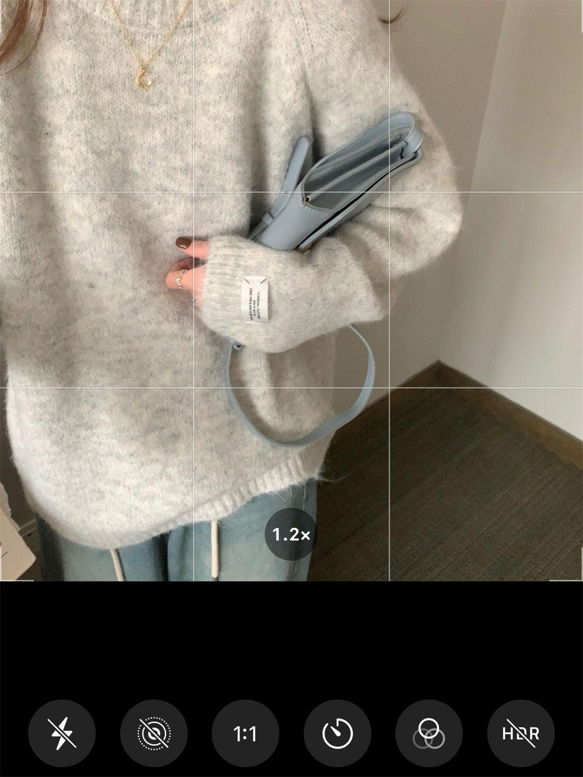 

Lazy casual sweater outer wear with autumn and winter new imitation mohair crew neck knitted sweater long-sleeved top women S