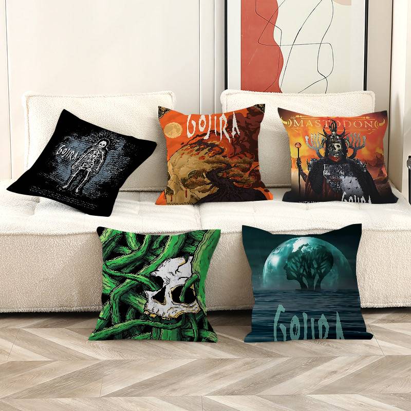 G-Gojira Band Pillow Gift Home Office Decoration Bedroom Sofa Car Cushion Cover Case 45x45
