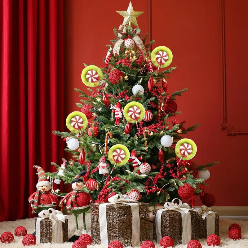 Candy Cane Decorations For Tree Winter Festival Candy Ornaments Fireplace Garden Tree Branch Decorating Peppermint Candy