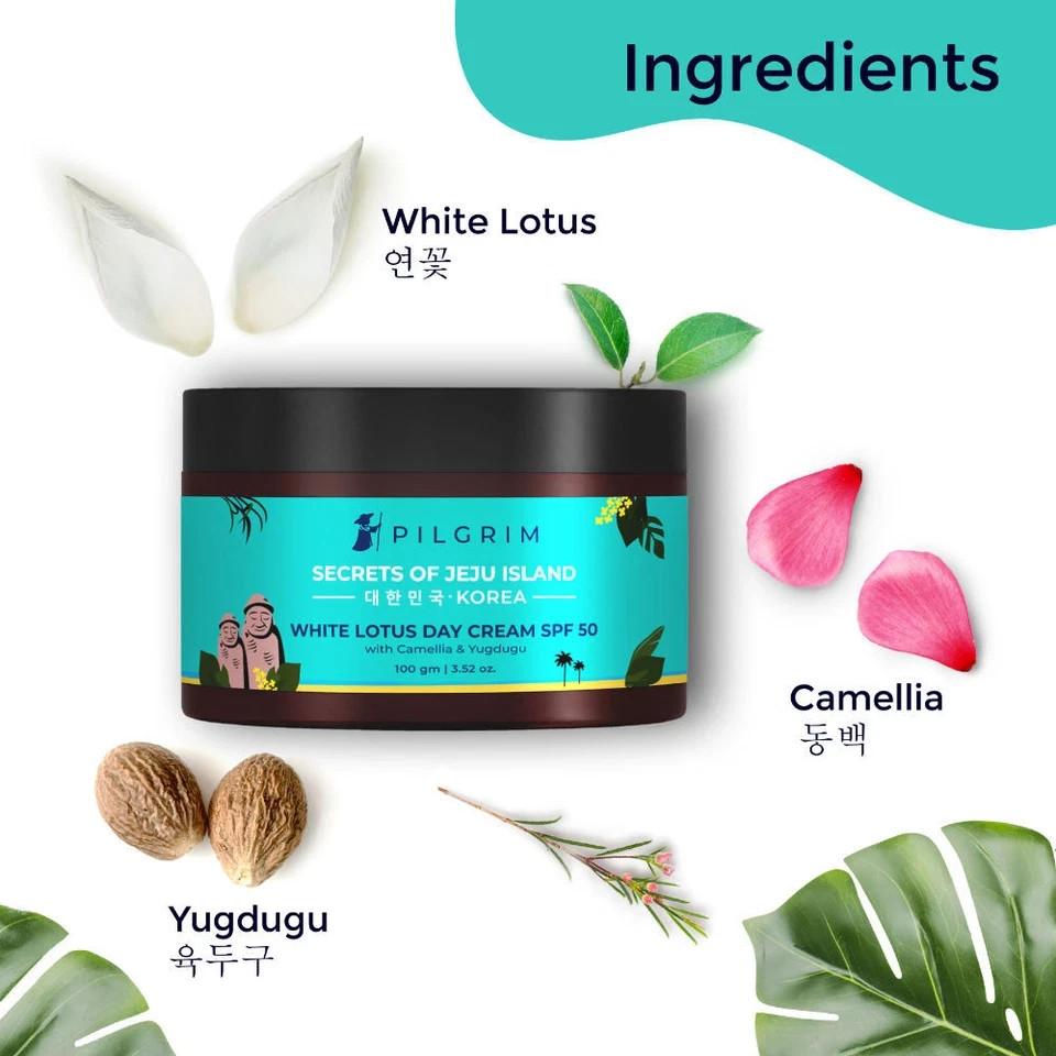 Pilgrim White Lotus Tagescreme LSF 50 mit Kamelie & Yugdugu 100g