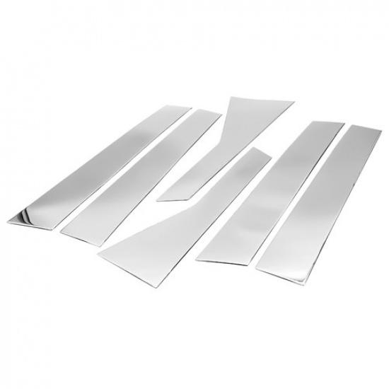6PCS Chrome Pillar Post For 2017-2024 Cadillac XT5 Window Door Trim Cover Decals