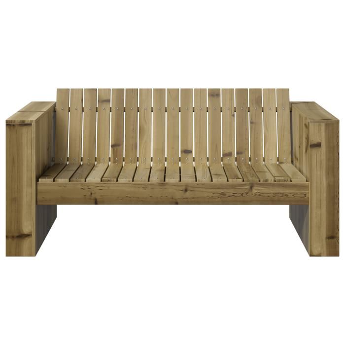 VidaXL Canapé de jardin 2 places 134x60x62 cm Bois de pin traité 873870