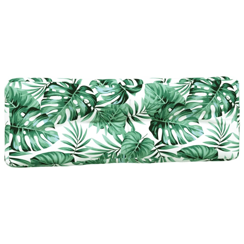5 Piece Pallet Cushions with Leaf Pattern Fabric