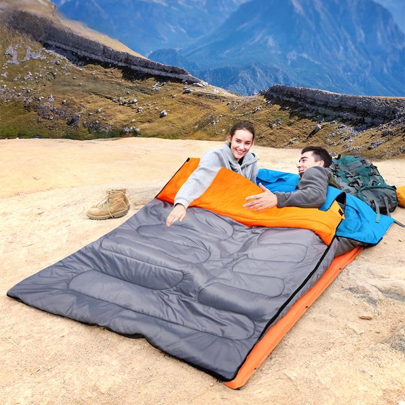 Couple Twin Sleeping Bag Widened and Thickened for Warm Outdoor Camping Sleeping Bag Indoor Lunch Rest Adult Twin Cotton Sleeping Bag