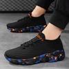 Women's Sock Sneakers Breathable Knit Lace-up Non-slip Colorful Sole Men Casual Shoes