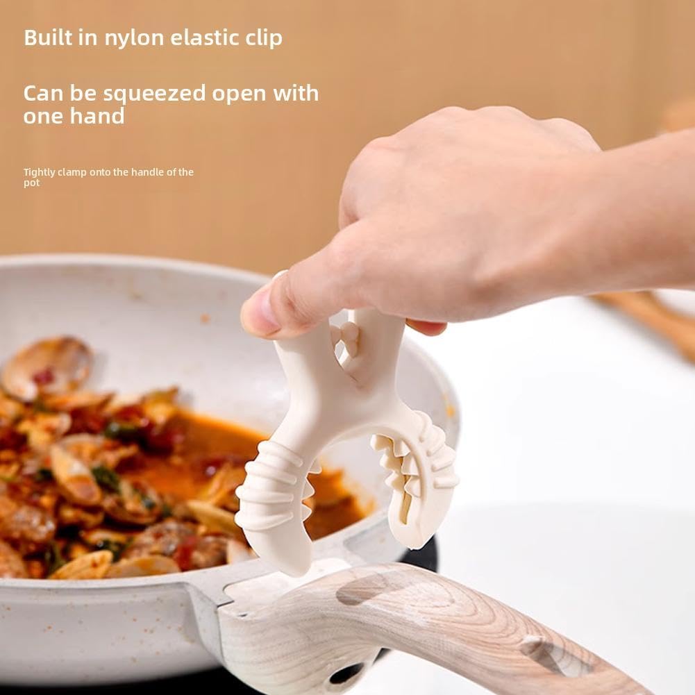 

Pot Utensil Holder Kitchen Multi-Function Clip Heat Resistant Silicone Non-Slip Stand For Home Use Green
