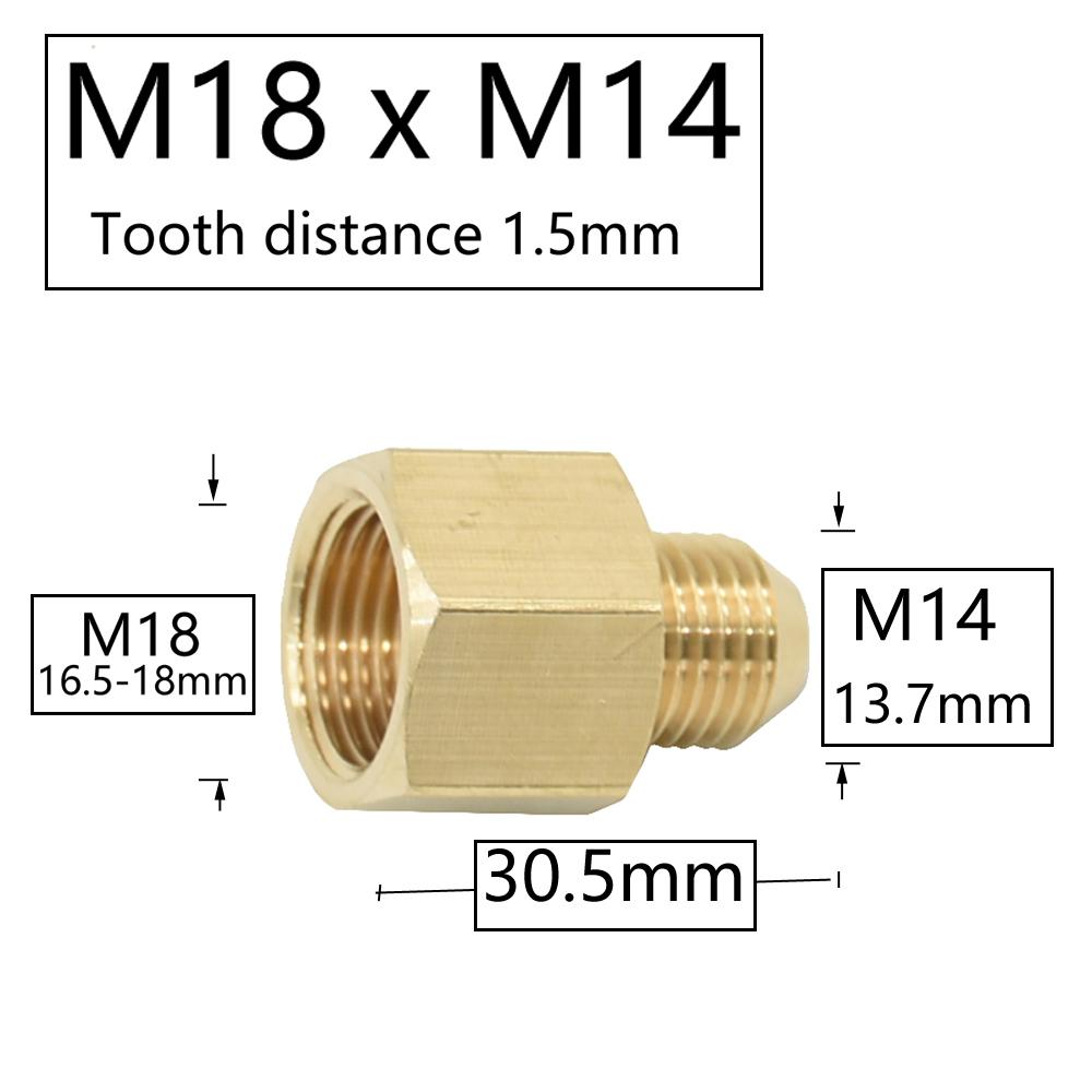 1/2 Inch M14 M18 M22 3/8" Thread Connector Brass Pipe Repair Extension Reducing Coupler Faucet Bubbler Copper Fittings 1pcs