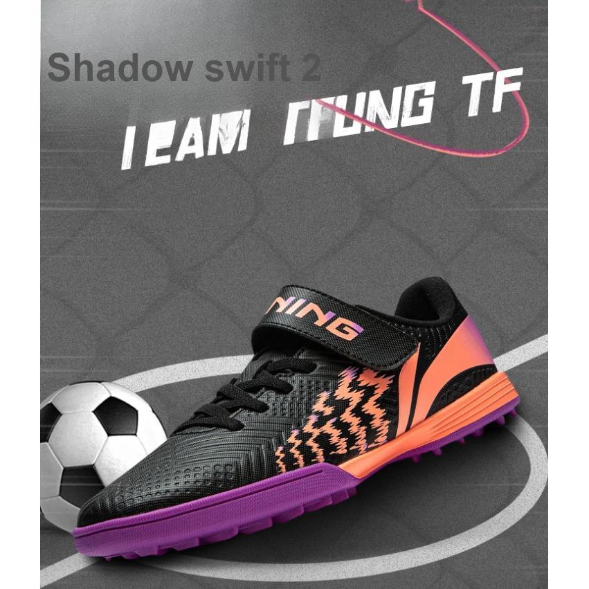 Li Ning Kids Casual Low Top Soccer Shoes Kids Soccer Shoes Black YKGU008-5